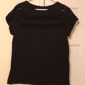 Black tassel short sleeve shirt from loft